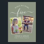 Tarjeta De Mesa A través de los años, una foto Boda de la tabla mo<br><div class="desc">Recuerde y diviértase con los números de la mesa de recepción de su boda. Estos sencillos y elegantes números de la mesa le dan la opción de incluir una fotografía de la novia y del novio a la misma edad que el número de la mesa, el nombre o apellidos de...</div>