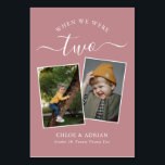 Tarjeta De Mesa A través de los años, una foto Boda de la tabla mo<br><div class="desc">Recuerde y diviértase con los números de la mesa de recepción de su boda. Estos sencillos y elegantes números de la mesa le dan la opción de incluir una fotografía de la novia y del novio a la misma edad que el número de la mesa, el nombre o apellidos de...</div>