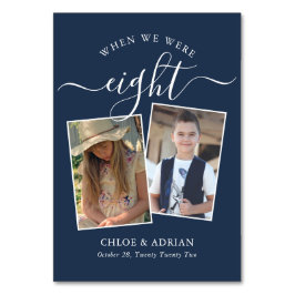 Tarjeta De Mesa A través de los años, una foto Boda de la tabla mo