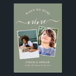 Tarjeta De Mesa A través de los años, una foto Boda de la tabla mo<br><div class="desc">Recuerde y diviértase con los números de la mesa de recepción de su boda. Estos sencillos y elegantes números de la mesa le dan la opción de incluir una fotografía de la novia y del novio a la misma edad que el número de la mesa, el nombre o apellidos de...</div>