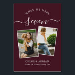 Tarjeta De Mesa A través de los años, una foto Boda de la tabla mo<br><div class="desc">Recuerde y diviértase con los números de la mesa de recepción de su boda. Estos sencillos y elegantes números de la mesa le dan la opción de incluir una fotografía de la novia y del novio a la misma edad que el número de la mesa, el nombre o apellidos de...</div>