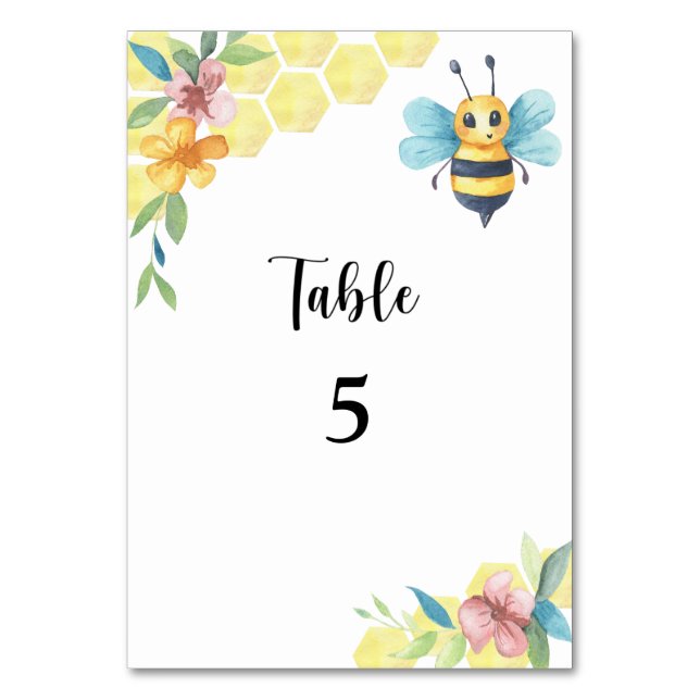 Tarjeta De Mesa Abeja melífera  (Anverso)