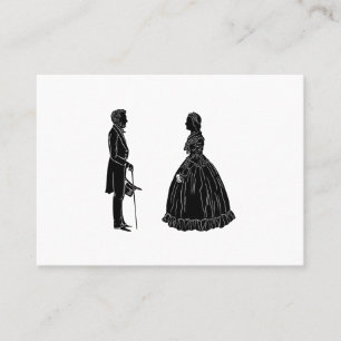 Tarjeta De Mesa abraham lincoln mary todd lincoln silueta baile