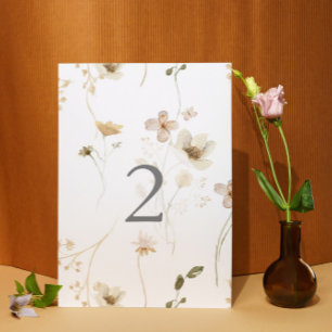Tarjeta De Mesa Abundance Dried Wildflower Pampas Wedding