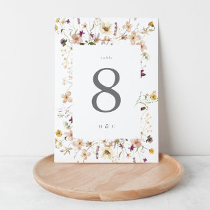 Tarjeta De Mesa Abundance Dried Wildflower Pampas Wreath Boda