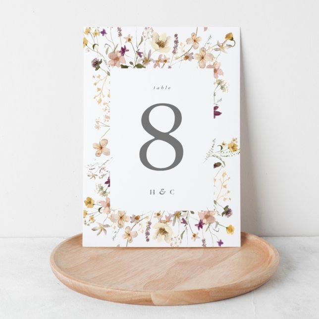 Tarjeta De Mesa Abundance Dried Wildflower Pampas Wreath Boda (Subido por el creador)
