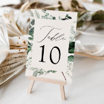 Tarjeta De Mesa Abundant Greenery Boda<br><div class="desc">Elegantes tarjetas botánicas de mesa boda con el número de la mesa escondido en un marco rectangular rodeado de eucaliptos, helechos y otros ricos paisajes con un fondo crema. Personalice el número de cada tarjeta de tabla y agréguela a su carrito. Diseñado para coordinar con nuestra colección Abundant Greenery boda....</div>