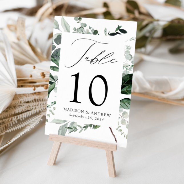 Tarjeta De Mesa Abundant Greenery Boda Personalizada (Subido por el creador)