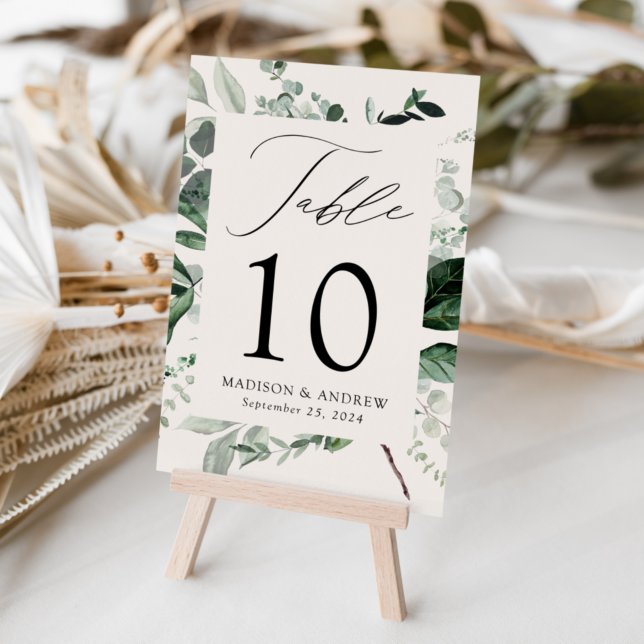 Tarjeta De Mesa Abundant Greenery Boda Personalizada (Subido por el creador)
