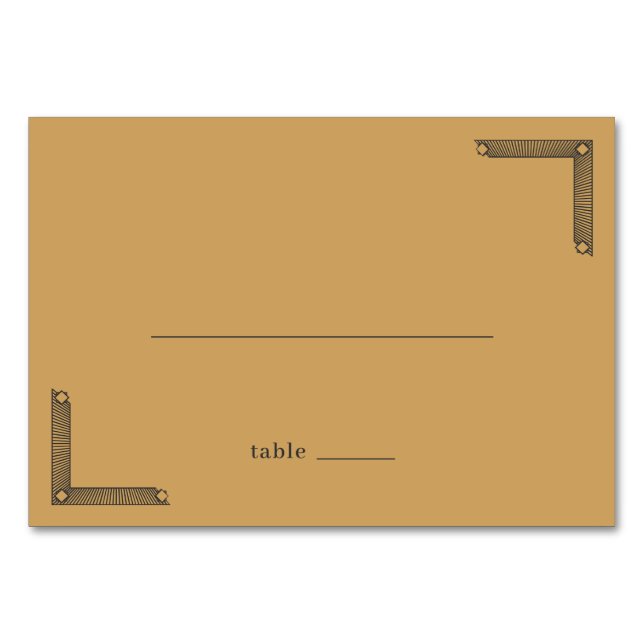 Tarjeta De Mesa Accentados Geométricos Marrones Sofisticados (Anverso)