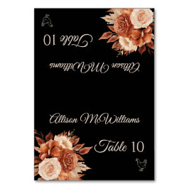 Tarjeta De Mesa Acuarela Elegancia de Otoño-Ícono de Aves de Corra