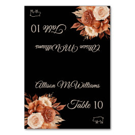 Tarjeta De Mesa Acuarela Elegancia de Otoño-Icono de cerdo-