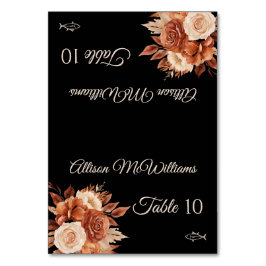 Tarjeta De Mesa Acuarela Elegancia de Otoño-Icono de pescado-