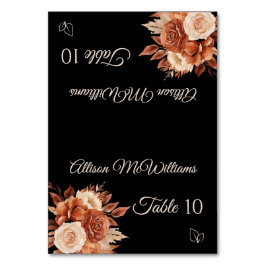 Tarjeta De Mesa Acuarela Elegancia otoño-Icono vegetariano-