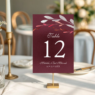 Tarjeta De Mesa Acuarela Floral Botánico de Suculentas Bat Mitzvah