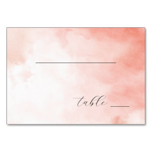 Tarjeta De Mesa Acuarela Rosa Serena