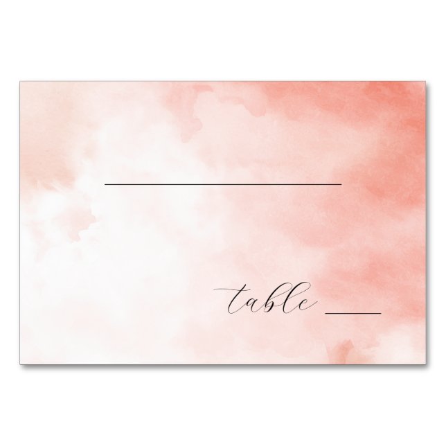 Tarjeta De Mesa Acuarela Rosa Serena (Anverso)