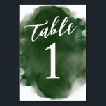 Tarjeta De Mesa Acuarela verde simple y moderna<br><div class="desc">Estas sencillas tarjetas Green Watercolor Table Number harán la adición perfecta a las mesas de eventos. La acuarela da un toque de diseño,  pero mantiene un aspecto moderno. El diseño de este número de mesas es perfecto para los amantes de la vegetación y del diseño sencillo.</div>