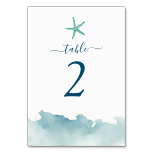 Tarjeta De Mesa Acuarela y agua