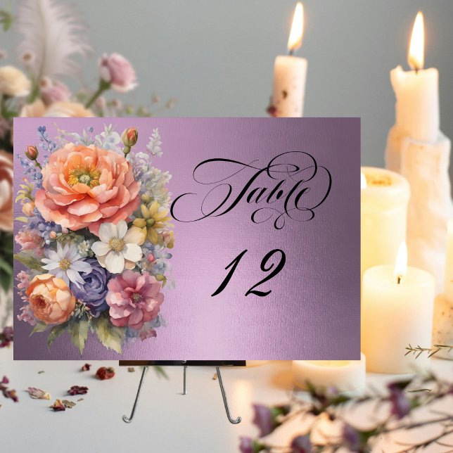Tarjeta De Mesa Acuarelas de Flores Silvestres - Lavanda (Subido por el creador)