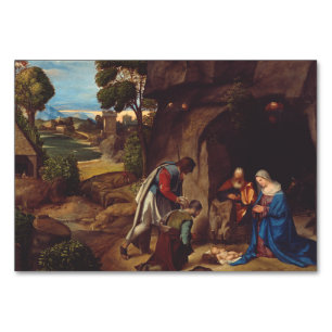 Tarjeta De Mesa Adoración de los pastores por Giorgione