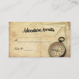 Tarjeta De Mesa Adventure Awaits Boda Place Card