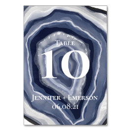 Tarjeta De Mesa Agante azul clásico