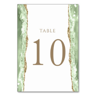Tarjeta De Mesa agate verde Número de tabla 10