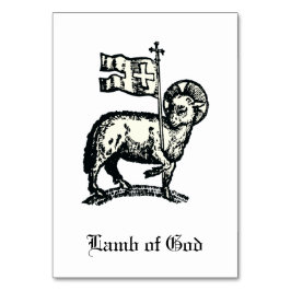 Tarjeta De Mesa Agnus Dei The Paschal Lamb of God Fine Art