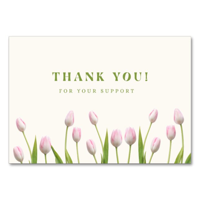 Tarjeta De Mesa Agradecimientos de corazón (Anverso)