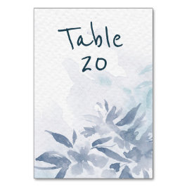 Tarjeta De Mesa Agua azul suave deja recepción de boda