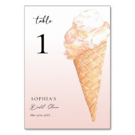 Tarjeta De Mesa Agua Hielo Crema Británica Ducha