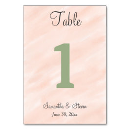 Tarjeta De Mesa Agua verde suave de Rubor Sage