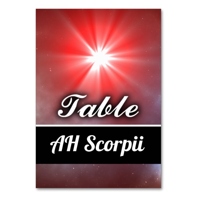 Tarjeta De Mesa AH Scorpii (Anverso)