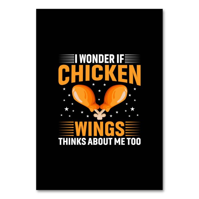 Tarjeta De Mesa Ala de pollo de arte de pollo (Anverso)