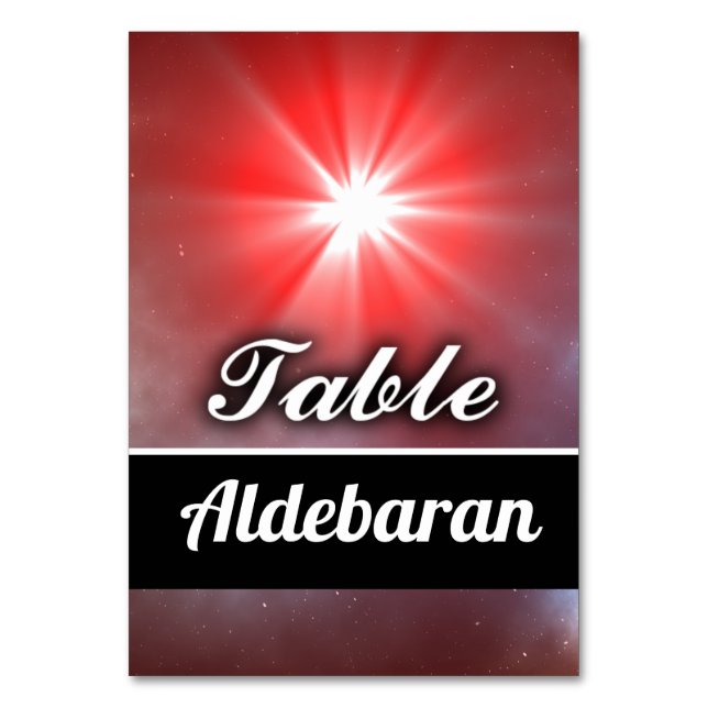 Tarjeta De Mesa Aldebaran (Anverso)