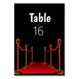 Tarjeta De Mesa Alfombra Roja de Hollywood Elegante Dulce 16