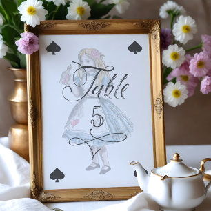 Tarjeta De Mesa Alicia Vintage Wonderland Alicia Beba Personaje