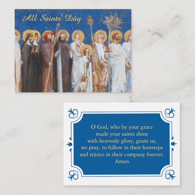 Tarjeta De Mesa All Saints’ Day Catholic Prayer Card (Anverso / Reverso)
