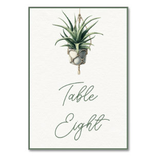 Tarjeta De Mesa Áloe: Planta de vegetación botánica de la Moda Boh