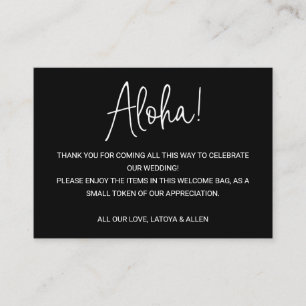 Tarjeta De Mesa Aloha Boda Hawaii Cesta de bolsitas de regalo de b