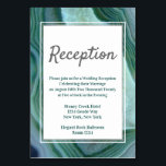 Tarjeta De Mesa Alojamiento de recepción de Geode Verde<br><div class="desc">Moderna tarjeta de alojamiento o recepción de color verde y Relieve metalizado plateado Verde azulado de la recepción Geode Agate. Esta tarjeta de recepción de matrimonio Agate Gemstone forma parte de la colección de invitaciones a bodas de personalizado Geode Wedding. Póngase en contacto con el diseñador para obtener elementos coincidentes....</div>
