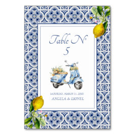 Tarjeta De Mesa Amalfi Coast Lemon Tiles Italia Personalizado