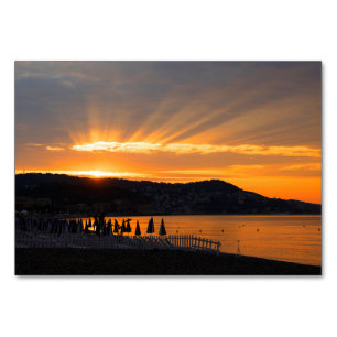 Tarjeta De Mesa Amanecer en Promenade des Anglais