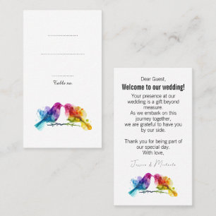 Tarjeta De Mesa Amantes del arco iris únicos y encantadores