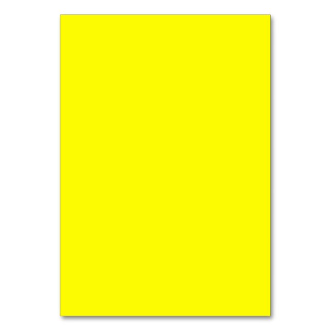 Tarjeta De Mesa Amarillo brillante (color sólido) (Anverso)