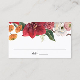 Tarjeta De Mesa Amaryllis y crisantemo Boda botánico