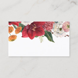 Tarjeta De Mesa Amaryllis y crisantemo Boda botánico