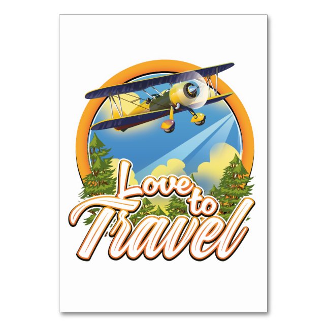 Tarjeta De Mesa Amo Viajar (Anverso)