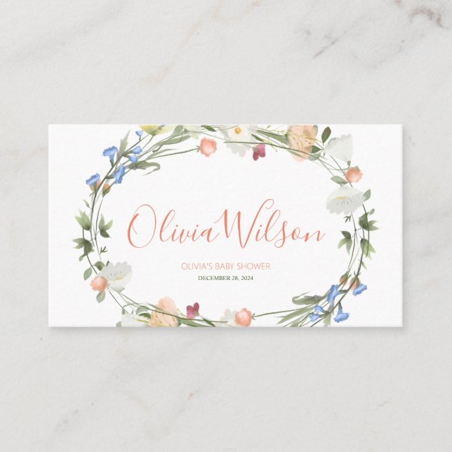 Tarjeta De Mesa Amor en flor silvestre (Anverso)